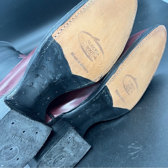 Alberta Boot Company Burgundy Kangaroo Boot - Picture 4 of 6